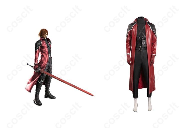ジェネシス・ラプソードス コスプレ衣装 正面とキャラクターのコラボ画像 - FFVII コスプレ衣装、キャラクター愛好者必見！