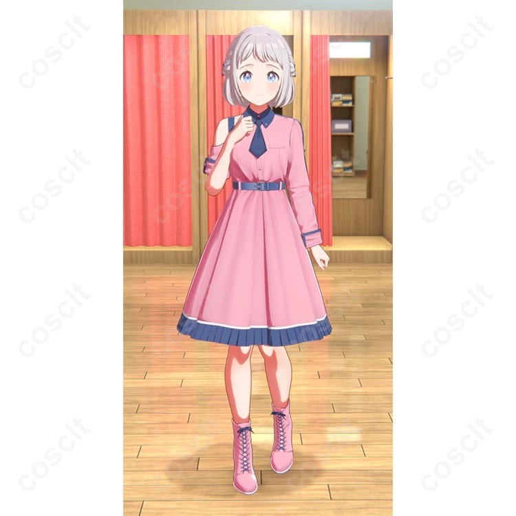 学園アイドルマスター（学マス） 葛城リーリヤ コスプレ衣装 白線 ピンク ステージ衣装（オーダーメイド可） - 1枚目の画像