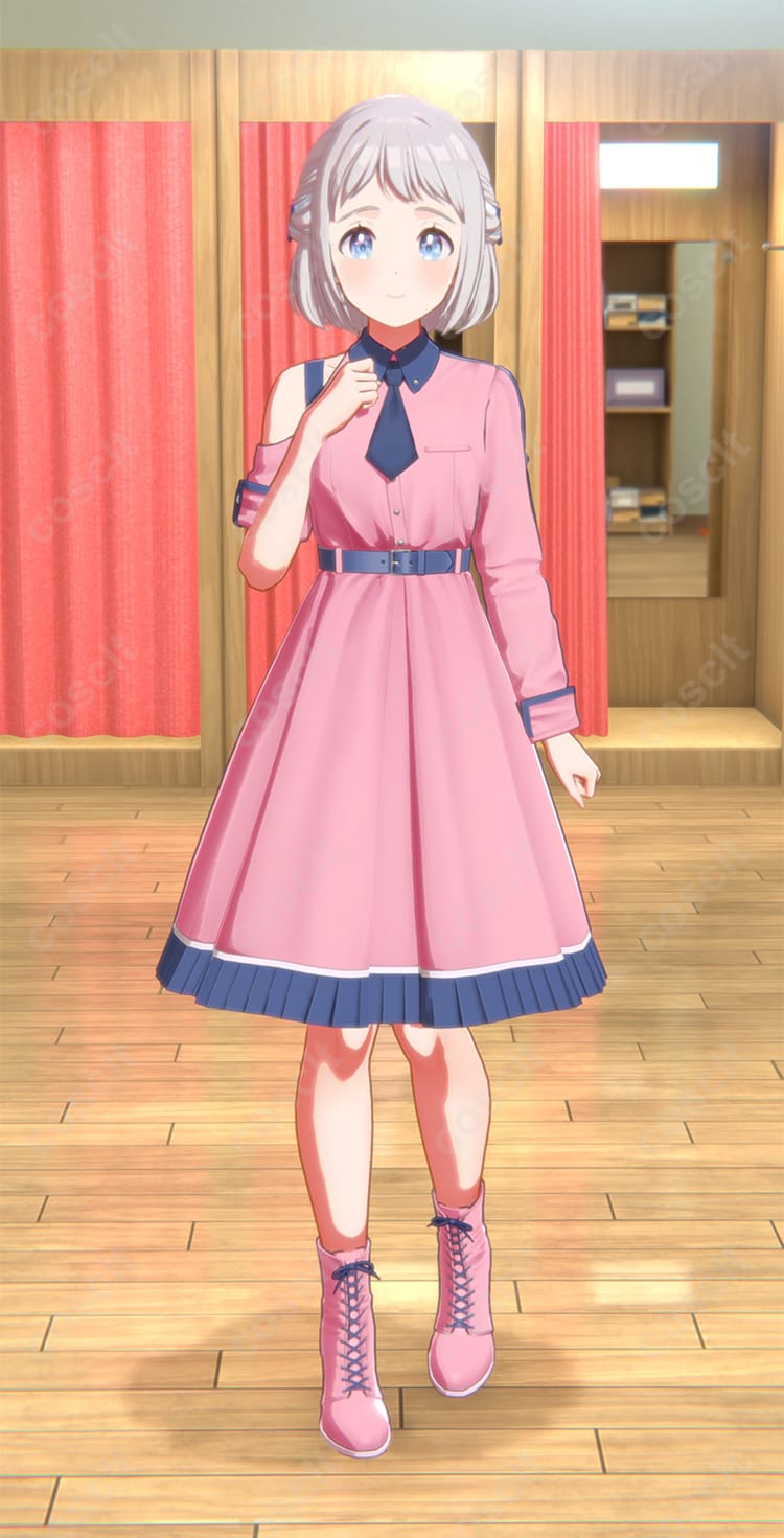 学園アイドルマスター 葛城リーリヤ コスプレ衣装 ピンク ステージ衣装。キャラクターの魅力を完全再現した衣装で、コスプレイベントで注目を集める！