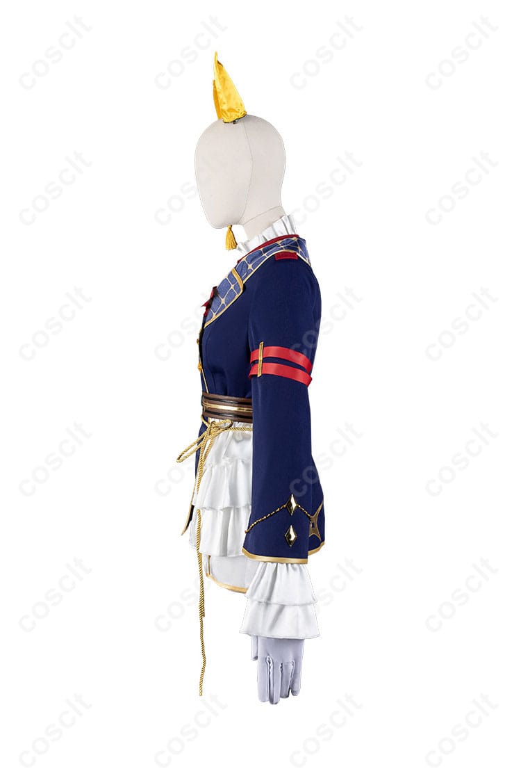 商品側面画像。ウマ娘 コスプレ衣装の全体像をチェック。