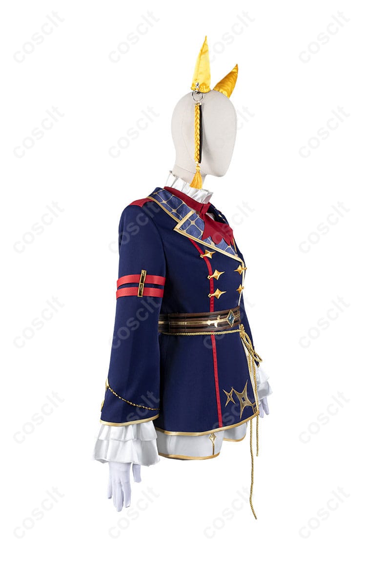 服装右側のディテール。カルストンライトオの勝負服の詳細。