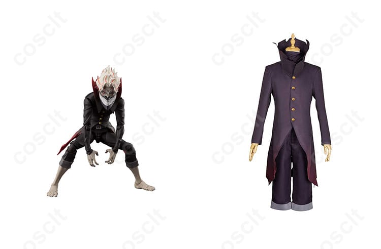 商品正面とキャラクター高倉健（オカルン）の融合イメージ | ダンダダン コスプレ衣装