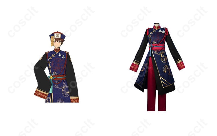 商品正面とキャラクターのイメージを組み合わせたコスプレ衣装の画像 - あんさんぶるスターズ！！ 守沢千秋、高峯翠、深海奏汰などのキャラクターの衣装詳細