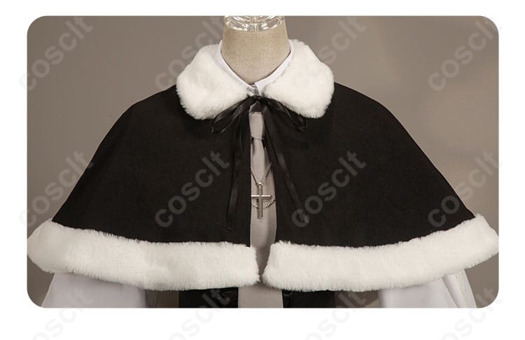 披肩装飾ディテール - ヨスガノソラ 春日野穹 冬服コスプレ衣装の披肩部分の細かい装飾