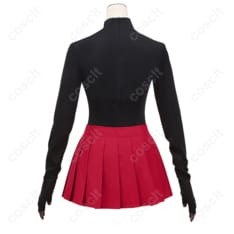Fateシリーズ Fate/EXTRA Record 遠坂凛 コスプレ衣装 『Fate/EXTRA Record』版（黒のトップス＋赤のプリーツスカート） - 3枚目の画像（サムネイル）