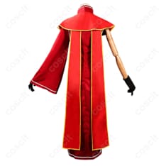 NARUTOシリーズ ナルト 黒ツチ コスプレ衣装 第四次忍界大戦時 岩隠れの里忍者制服（赤いチャイナ風ドレス＋片袖デザイン） - 4枚目の画像（サムネイル）