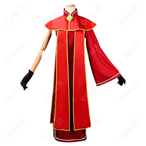 NARUTOシリーズ ナルト 黒ツチ コスプレ衣装 第四次忍界大戦時 岩隠れの里忍者制服（赤いチャイナ風ドレス＋片袖デザイン）