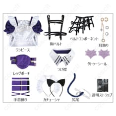 にじさんじ（VTuberグループ） 狂蘭メロコ コスプレ衣装 新衣装 メイド服（2024年ビジュアル基づく） コスプレ通販 - 6枚目の画像（サムネイル）