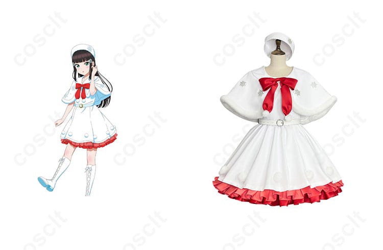 ラブライブ！サンシャイン!! 高海千歌 コスプレ衣装 商品正面とキャラクターの組み合わせ画像 - WINTER VACATION衣装