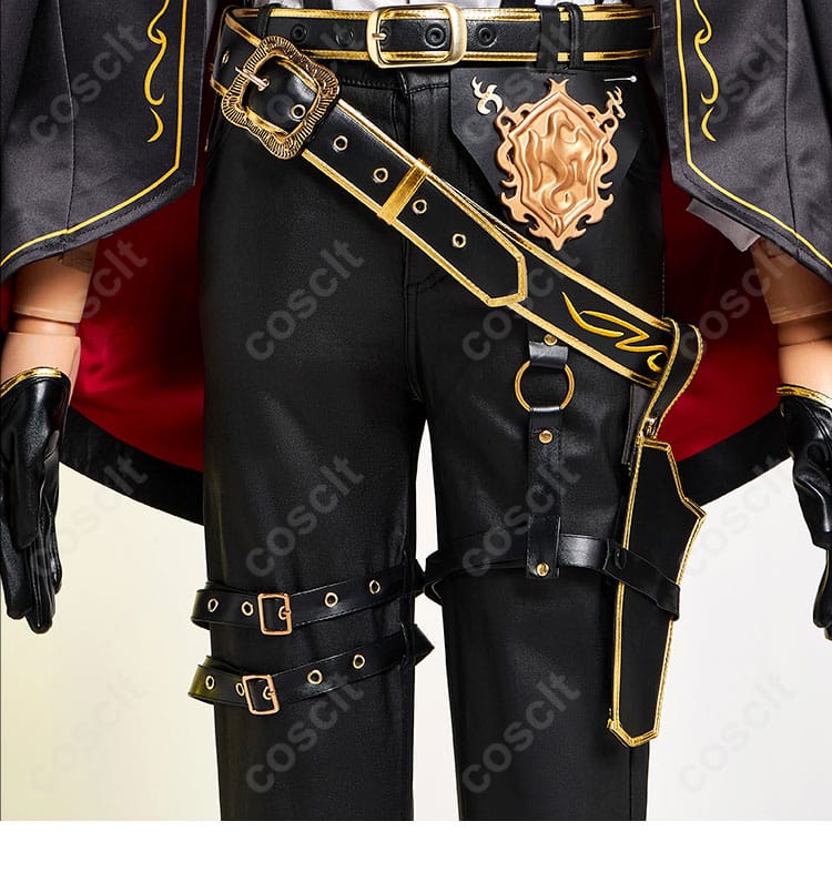 パンツの装飾細部。KAITOコスプレ衣装のズボンのデザインを強調。コスプレ衣装