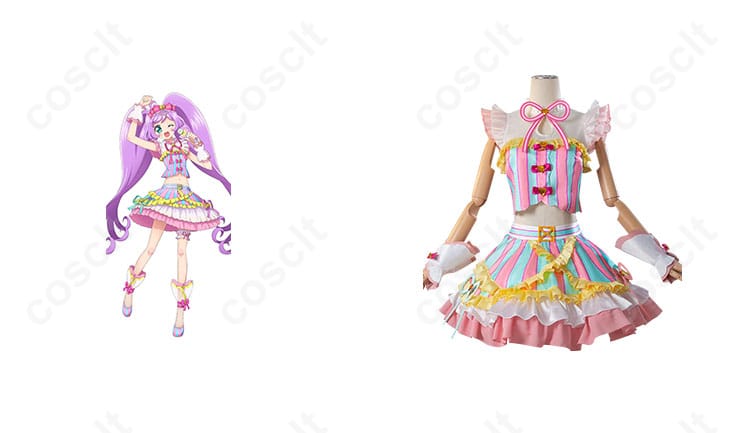 プリパラ 真中らぁら コスプレ衣装 アイドル衣装とキャラクターのコラボ画像。高い再現度で、イベントや撮影会に最適です。