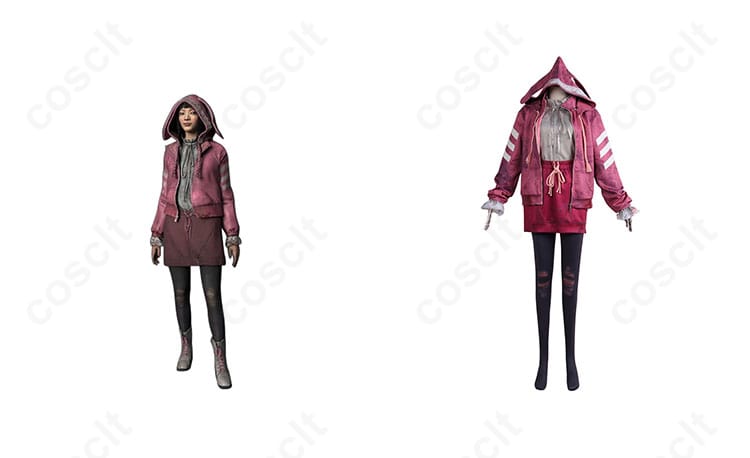 Dead by Daylight フェン・ミン 楽天家 コスプレ衣装 正面とキャラクターのコラボレーション画像 高再現度でフェン・ミンに変身！