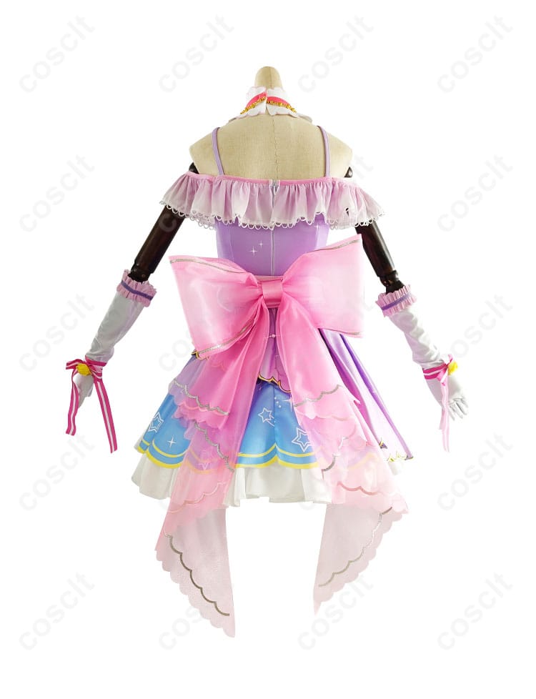 ラブライブ！スクフェス 東條希 コスプレ衣装の背面画像。背中部分の細かな装飾まで再現。イベント参加に最適な衣装。