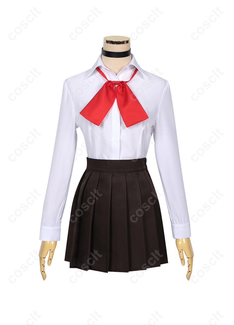 綾瀬桃 制服 コスプレ衣装 衿付きシャツとネクタイの装飾細部。細かいディテールが特徴！