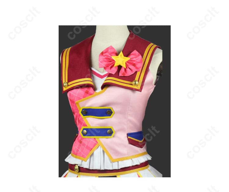 アイカツ！大空あかりのコスプレ衣装の門襟部分のデザイン。華やかな装飾がポイント。