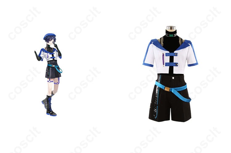 原神 放浪者（スカラマシュ） コスプレ衣装 正面とキャラクターの融合画像。高再現度の衣装が魅力的。