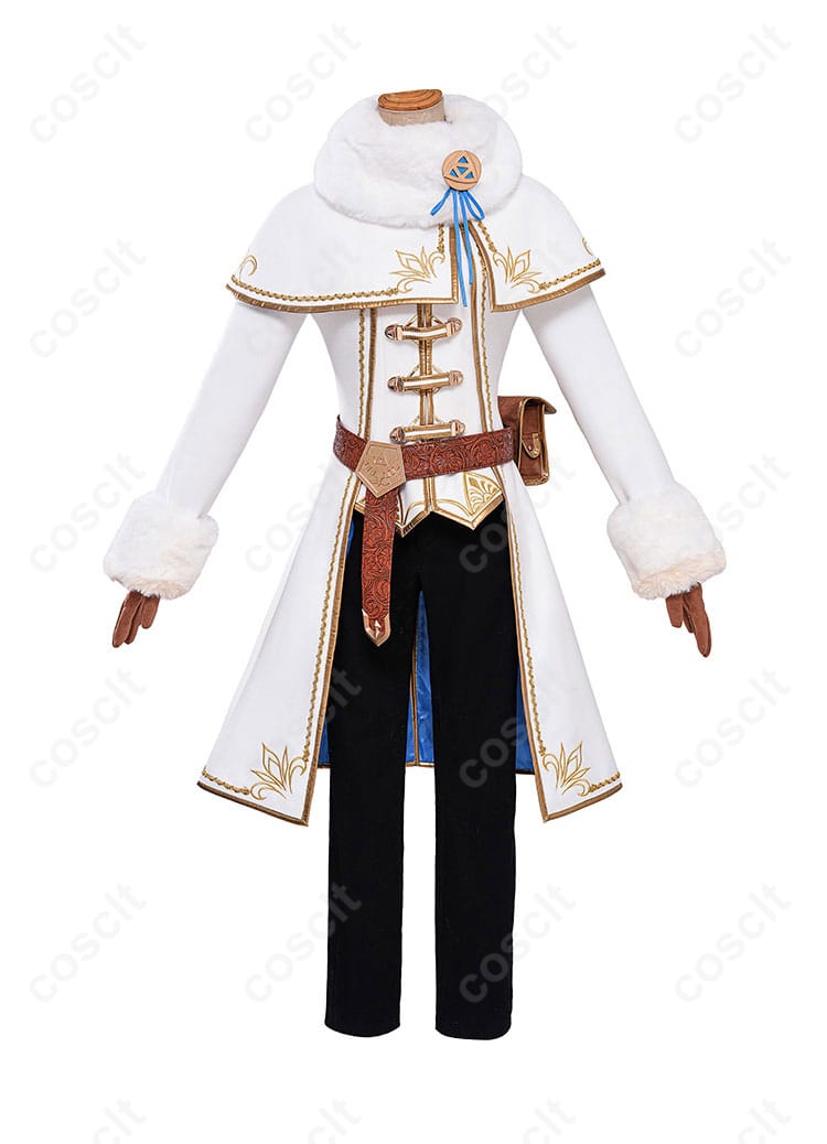 ゼルダ姫のコスプレ衣装正面画像 – 迫力のあるデザインと品質の高い素材で作られた冬服。