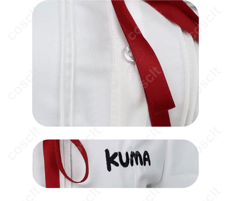 草薙寧々 コスプレ衣装 胸前装飾詳細画像。リボンや装飾部分のアップ画像。こだわりのデザインが引き立つポイントです。