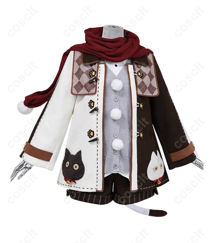 商品正面画像 - 初音ミクWarming Cat冬服コスプレ衣装の正面。細部まで丁寧に作られたコスプレ衣装です。