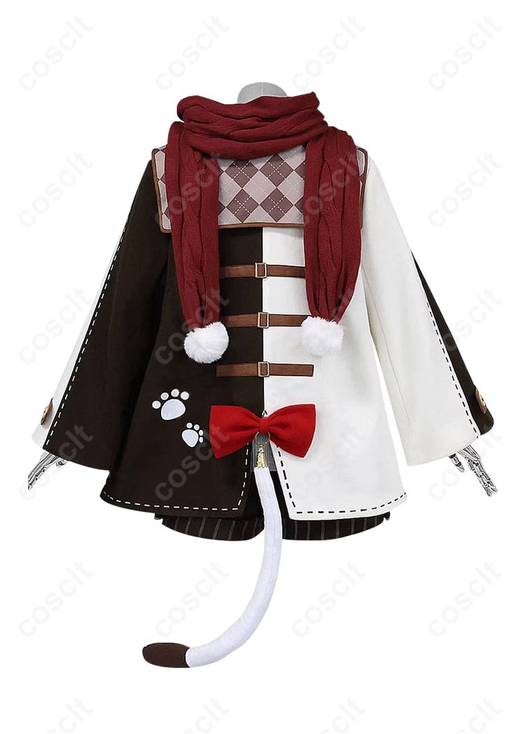 商品背面画像 - 初音ミクWarming Cat冬服コスプレ衣装の背面。キャラクターに忠実なデザインが魅力的です。
