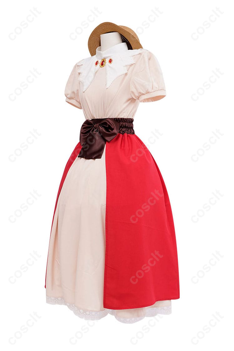 商品側面図: 木之本桜コスプレ衣装の側面。私服デザインと細部のディテール。