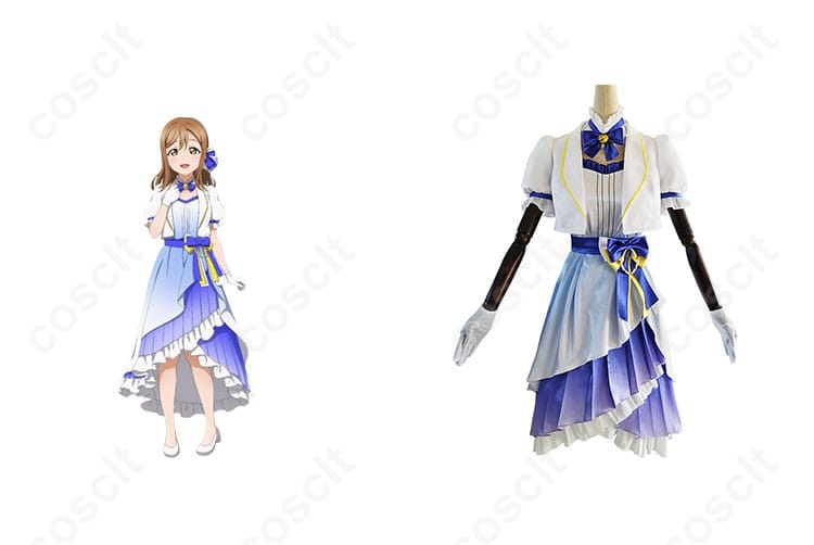 ラブライブ！サンシャイン!! 国木田花丸 コスプレ衣装 浦の星女学院購買部 Aqours 9周年の正面とキャラクターの組み合わせ写真。忠実再現されたデザインで、衣装の魅力がよく伝わります。