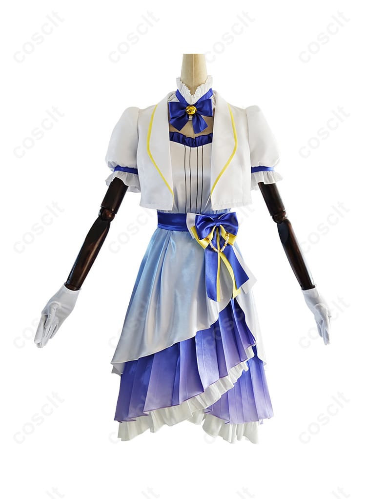 ラブライブ！サンシャイン!! 国木田花丸 コスプレ衣装の正面装飾詳細。細部まで忠実に再現されており、衣装のクオリティが際立っています。