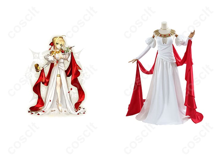 Fate/Grand Order ネロ・クラウディウス セイバー ヴィナスのシルク 霊衣 コスプレ衣装 - キャラクターとのコラボ画像、精緻なデザインが特徴