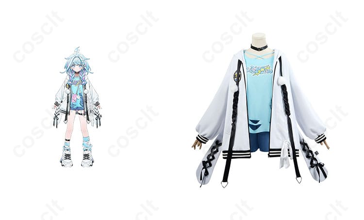 商品正面とキャラクターの組み合わせ画像 - 水宮枢のコスプレ衣装、ホロライブファン必見！