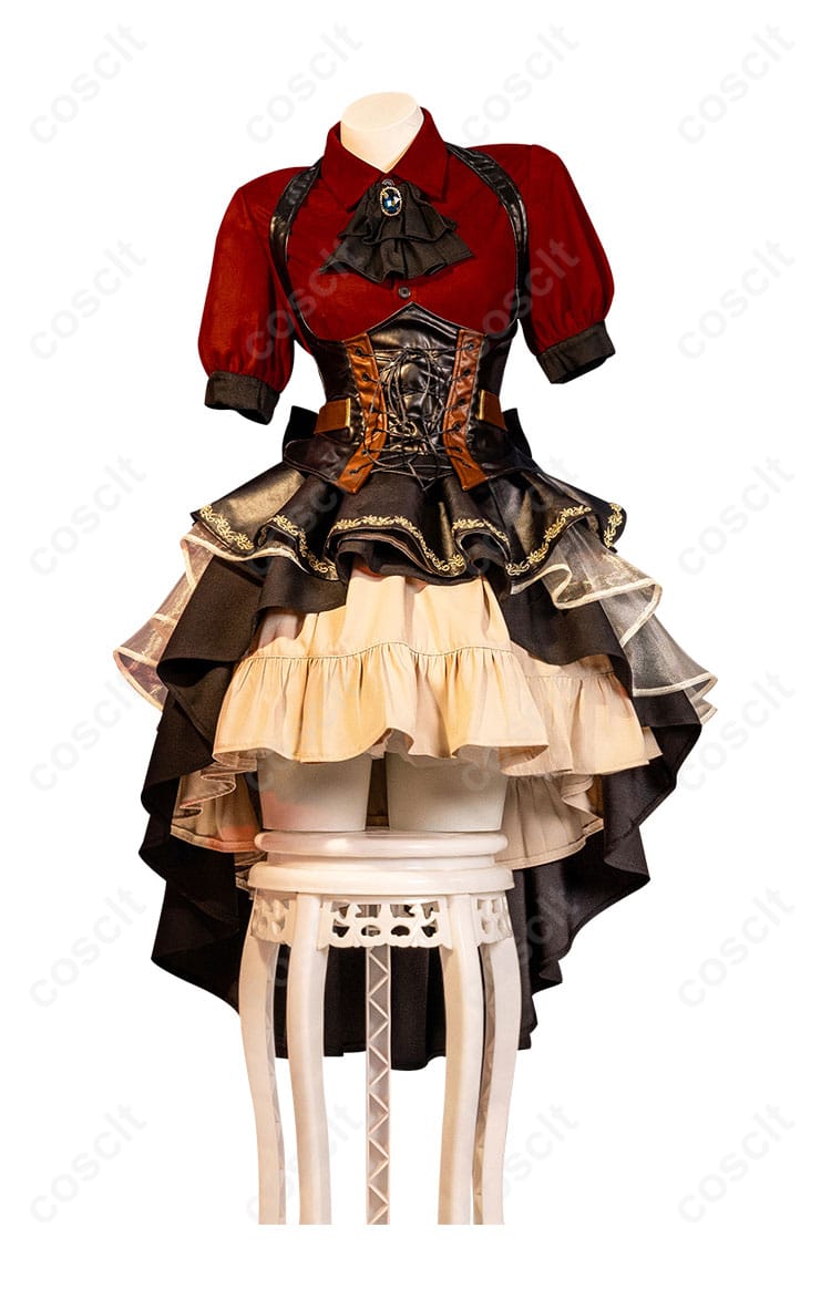 豊川祥子のオブリビオニスコスプレ衣装の正面画像。細部まで忠実に再現されたデザイン。