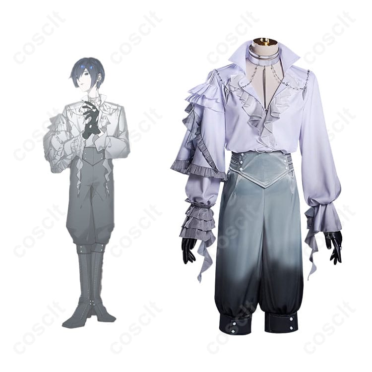 KAITO コスプレ衣装 正面とキャラクターの組み合わせ。プロセカの未来都市であっちこっちチームスタイルの詳細が見える。コスプレ通販ならCOSCLTでチェック！