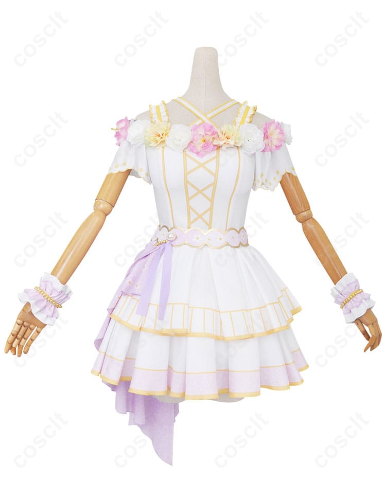 商品正面画像 - ラブライブ！スクフェス 東條希 コスプレ衣装「フラワーフェスティバル編 花の女神」の正面の詳細画像、華やかなデザインを確認。