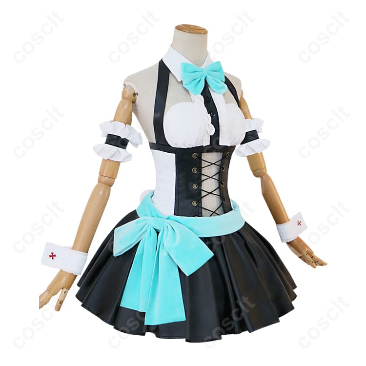 初音ミクシリーズ（ミク） 初音ミク バニー衣装 コスプレ衣装 ワンピース＆アクセサリーセット（高再現度・快適素材） - 3枚目の画像