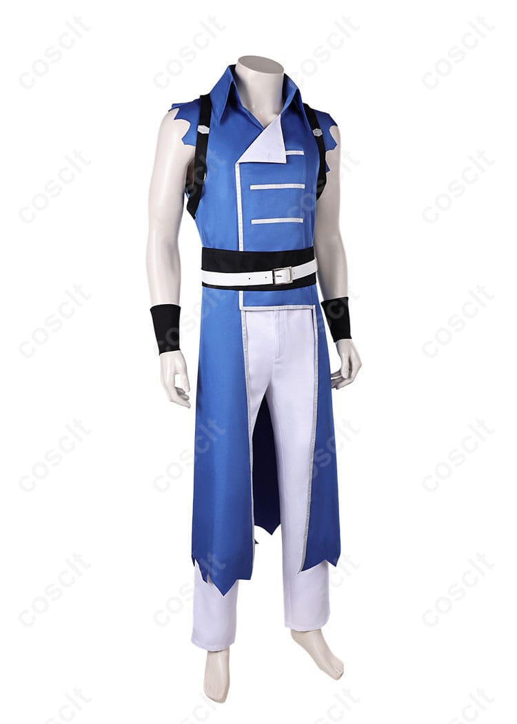 リヒター・ベルモンドコスプレ衣装の右側。忠実に再現されたキャラクターの特徴。