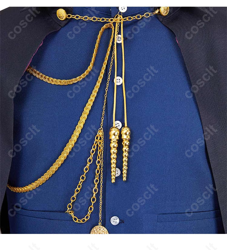 森蘭丸 コスプレ衣装 胸前装飾の細部 - 高精度な刺繍と飾りをしっかり再現