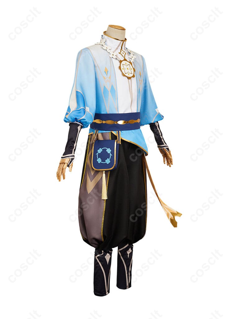 原神 空（Aether） コスプレ衣装 花の騎士 商品右側の画像。服のディテールがしっかりと確認できます。