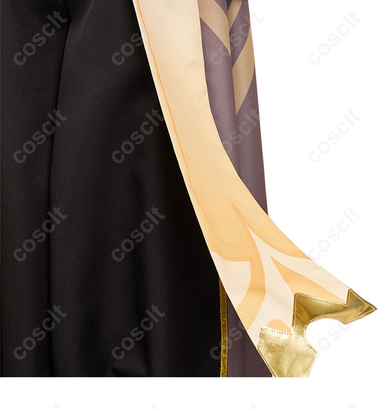 原神 空（Aether） コスプレ衣装 花の騎士 衣摆装饰细节图。服の端部のデザインと質感が再現されています。