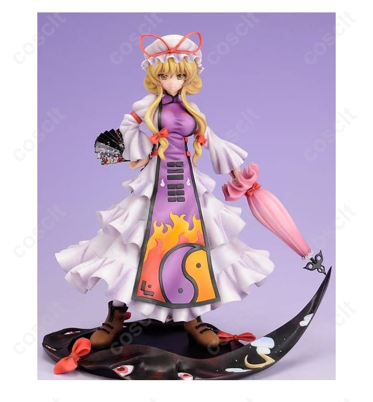 東方萃夢想 八雲紫 コスプレ衣装 - キャラクターとのリアルな再現画像。ファン必見！高い再現度と快適な着心地