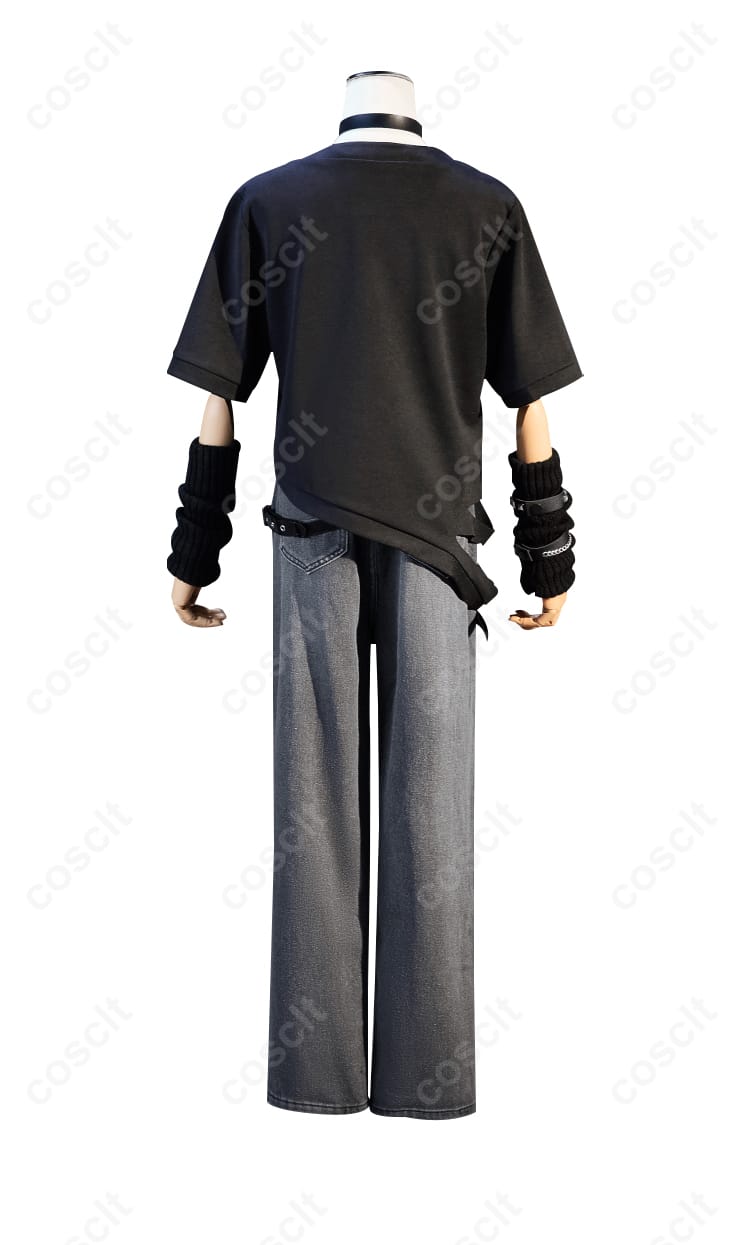プロジェクトセカイ 青柳冬弥 コスプレ衣装 背面画像。衣装の背面デザインも忠実に再現されており、360度楽しめるコスプレ衣装。