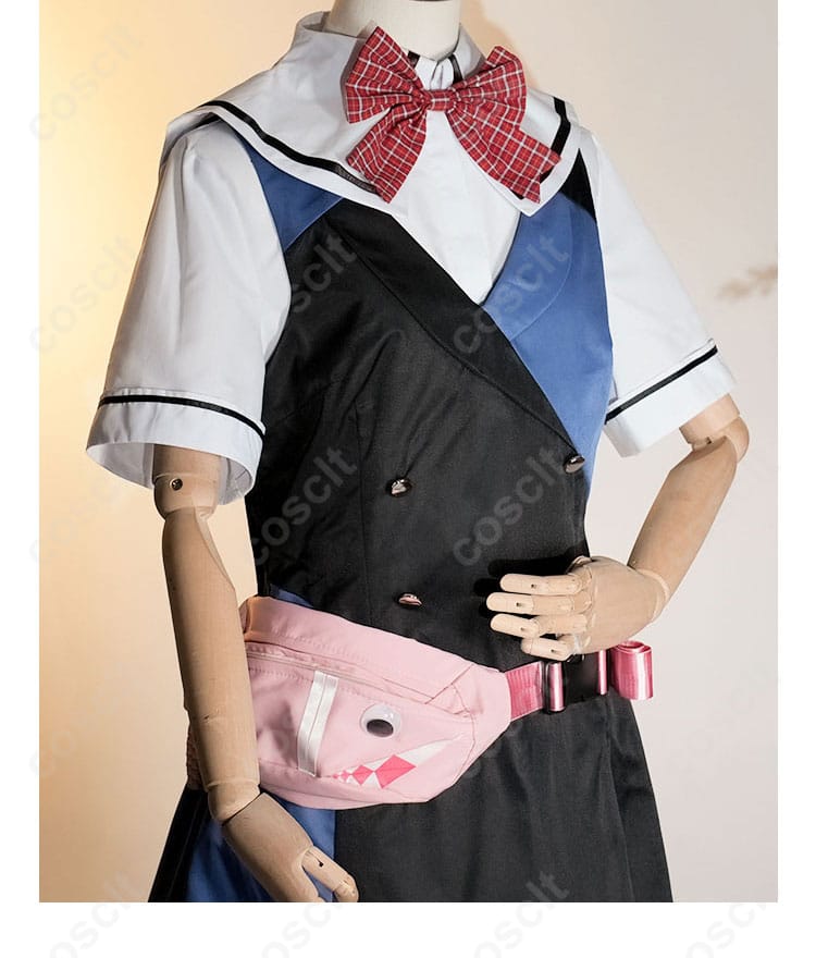 グリザイア クロノスリベリオン 松嶋みちる コスプレ衣装 美浜学園 制服の装飾のディテール。制服に合わせた精緻な刺繍が特徴です。