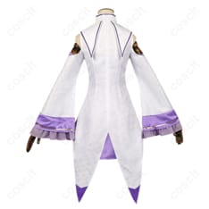 Re:ゼロから始める異世界生活 エミリア コスプレ衣装 ワンピース＆エルフ耳セット（忠実再現、快適な着心地） - 3枚目の画像（サムネイル）