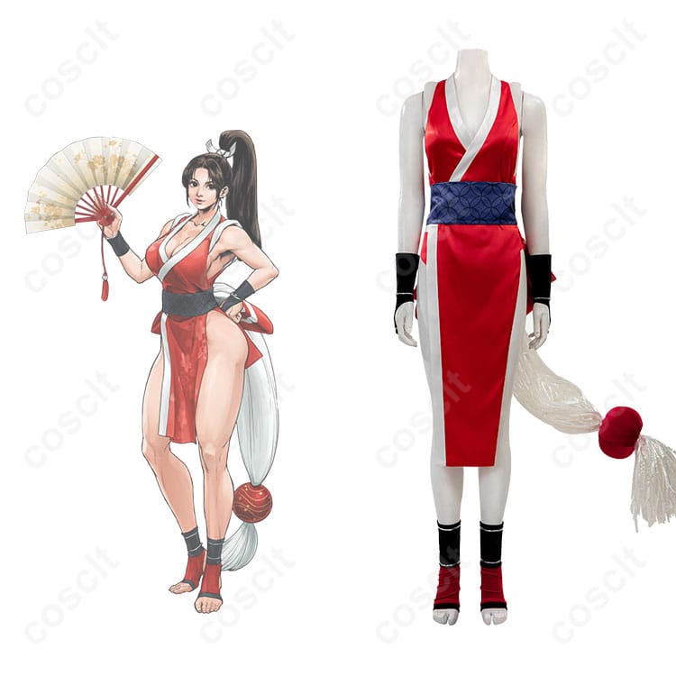 ストリートファイター6 不知火舞 コスプレ衣装 正面とキャラクターイメージ、リアルなデザインが特徴！