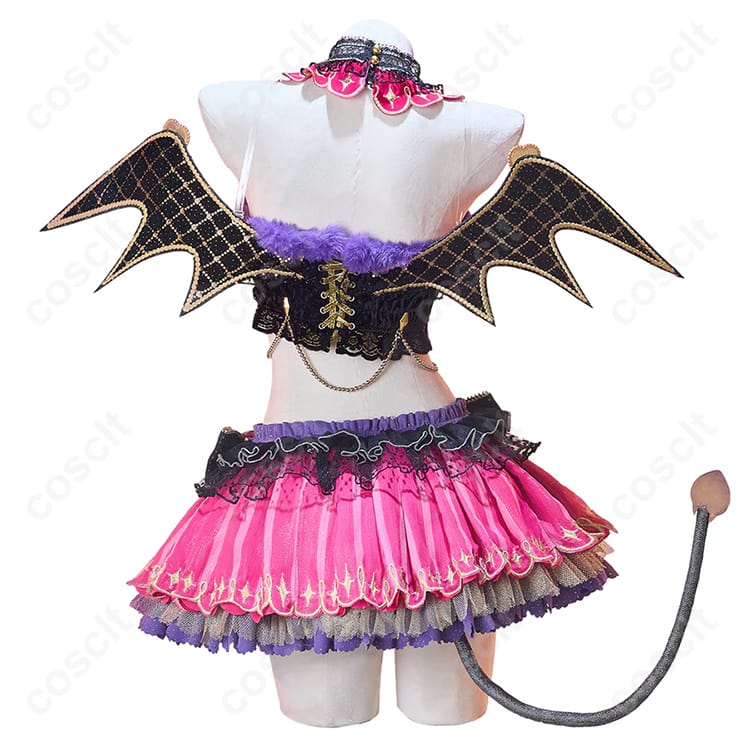 ラブライブ！スクールアイドルフェスティバル（スクフェス） 津島善子 コスプレ衣装 小悪魔編 堕天使コーディネート（忠実再現・快適な着心地） - 3枚目の画像