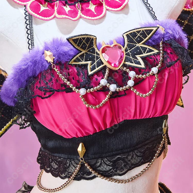 ラブライブ！スクールアイドルフェスティバル（スクフェス） 津島善子 コスプレ衣装 小悪魔編 堕天使コーディネート（忠実再現・快適な着心地） - 5枚目の画像