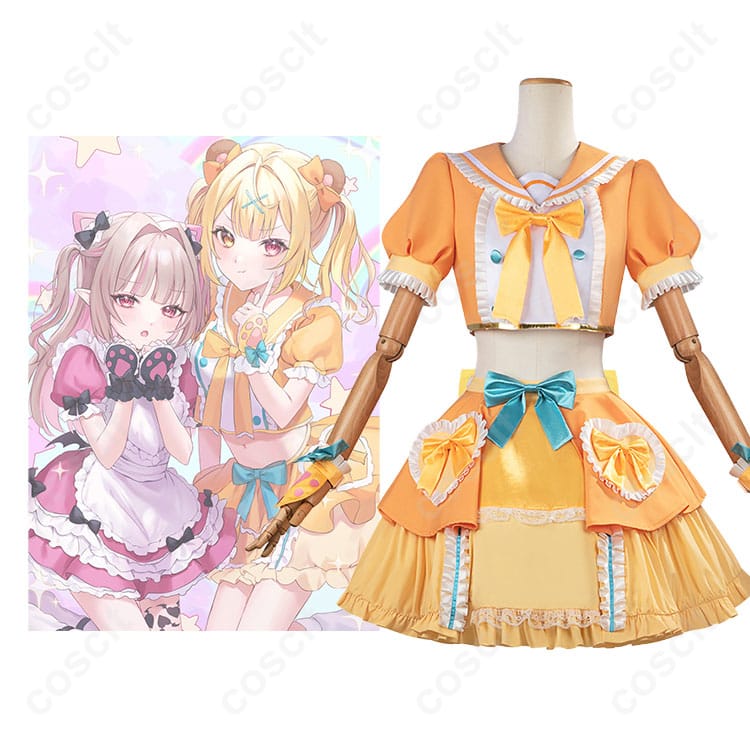 商品正面とキャラクターのコラボ画像 - 星川サラの公式コスプレ衣装。コスプレイベントに最適なデザイン。