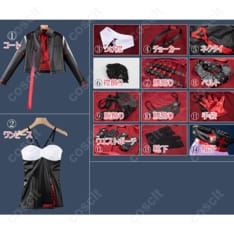 勝利の女神: NIKKE ラピ コスプレ衣装 - レッドフード - 高忠実再現、詳細な刺繍とデザイン - 8枚目の画像（サムネイル）