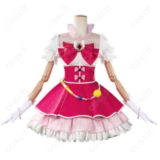 魔法つかいプリキュア! 朝日奈みらい キュアミラクル コスプレ衣装 ワンピース・蝶結び・ブレスレット付き | コスプレ通販