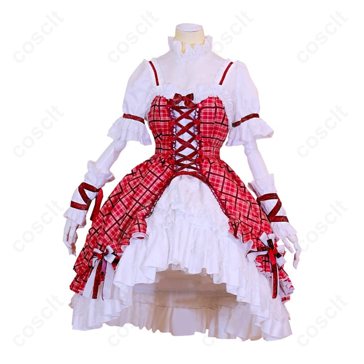 しゅごキャラ！ 日奈森あむ コスプレ衣装 チェック柄ケーキドレス（オーダーメイド不可） - 1枚目の画像