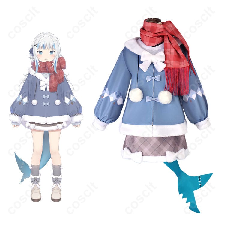 商品正面とがうる・ぐらキャラクターのコスプレ衣装の写真。ホロライブのファン必見！