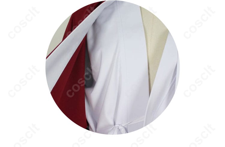 るろうに剣心 緋村剣心 コスプレ衣装 服装の内側の細部。着心地にも配慮した素材を使用しています。